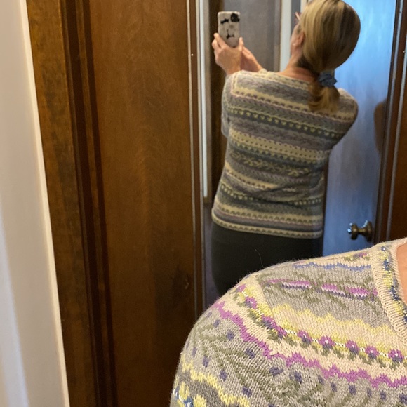 VINTAGE APPLESEEDS 100% cotton knit cardigan sweater. Size US petites small (SP) - Picture 3 of 10